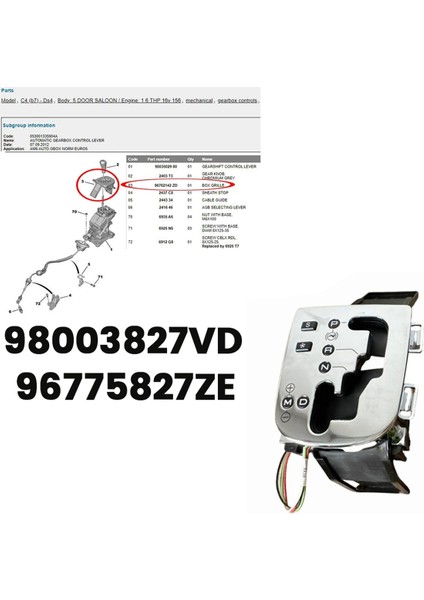 Vites Değiştirme Kontrol Paneli Ekran Düğmesi Kapağı 307 14-22 B (Yurt Dışından) modelleri