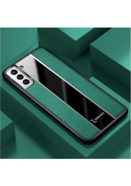 Samsung Galaxy S25 Uyumlu Kılıf Zebana Premium Deri Kılıf Yeşil