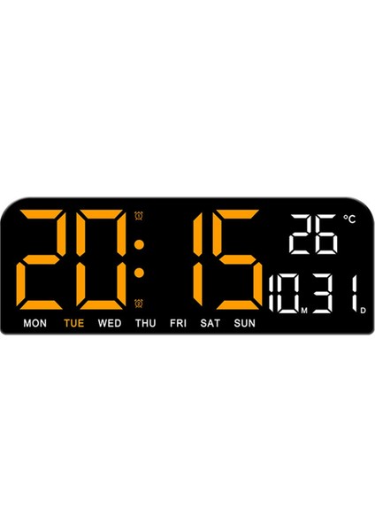 Sıcaklık Tarih 2-Alarm Geri Sayımlı LED Duvar Saati -B (Yurt Dışından)