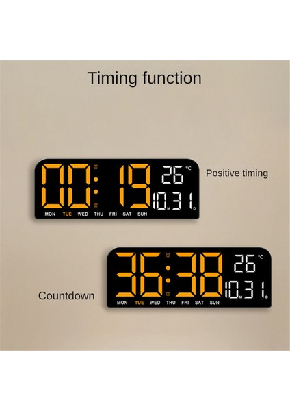 Sıcaklık Tarih 2-Alarm Geri Sayımlı LED Duvar Saati -B (Yurt Dışından) modelleri