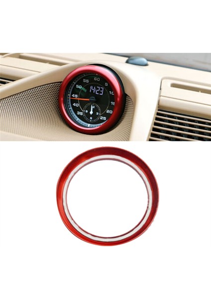 Saat Kronometre Trim Halka Araba Aksesuarları Kırmızı (Yurt Dışından)