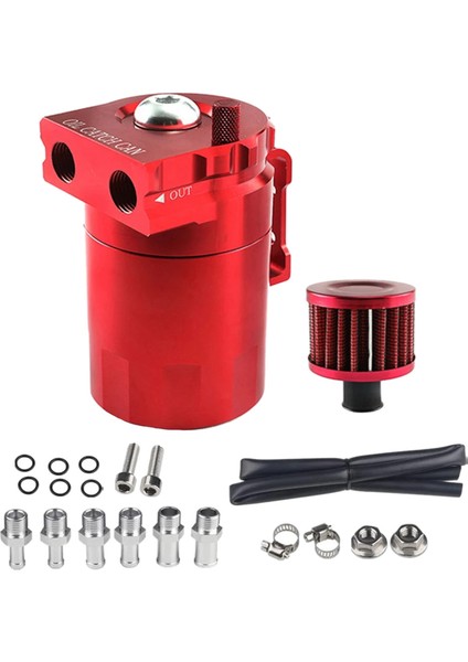 Kırmızı Araba Evrensel 300ML Yağ Nefes Alabilir Kutu Motor Hava Ayırıcı (Yurt Dışından) fırsatları