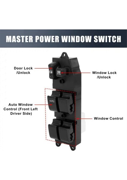 Araba Cam Regülatörü Anahtarı Elektrikli Cam Anahtarı 84820-33070 Için (Yurt Dışından) indirimleri