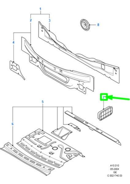 Araba Arka Hava Menfezi Çıkış Izgarası YF1A-54280B62-AE (Yurt Dışından) fırsatları