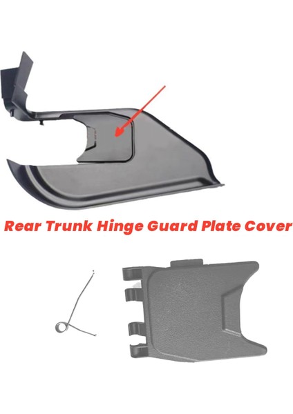 Sol Için Araba Arka Bagaj Menteşe Koruma Plaka Kapakları (Yurt Dışından)