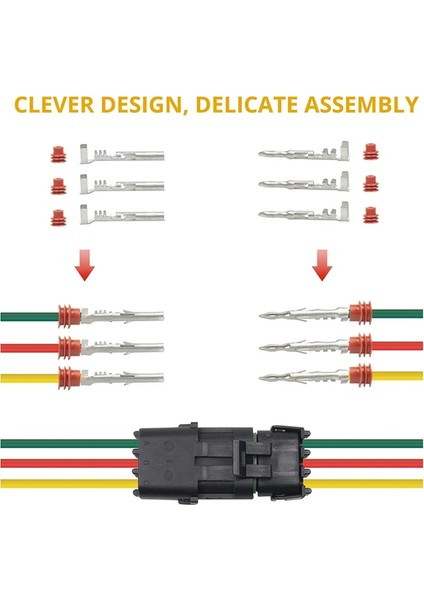 360 Adet Su Geçirmez Otomotiv Elektrik Konnektörü (Yurt Dışından)
