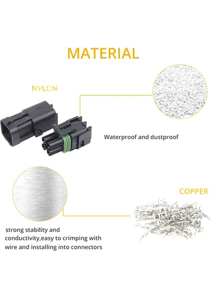 360 Adet Su Geçirmez Otomotiv Elektrik Konnektörü (Yurt Dışından) indirimleri