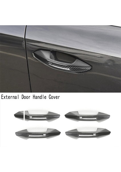 1 Set Karbon Fiber Abs Dış Kapı Kolu Kılıfı (Yurt Dışından) modelleri