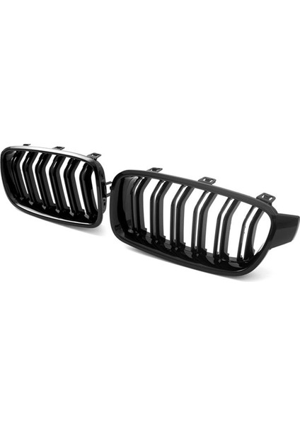 Araba Izgarası Parlak Siyah Çift Çubuk Yükseltilmiş Versiyon Orta Izgara (Yurt Dışından) fırsatları