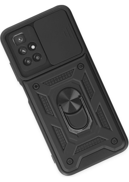 Xiaomi Redmi 10 2022 Kılıf Pars Lens Yüzüklü Silikon - Siyah - NFND4151-2346 modelleri