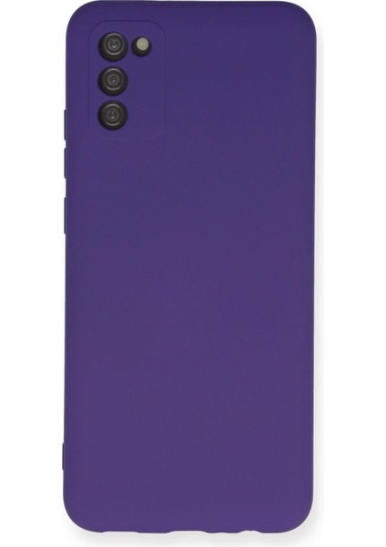 Samsung Galaxy A03S Kılıf Nano Içi Kadife Silikon - Mor - NFND1916-5059
