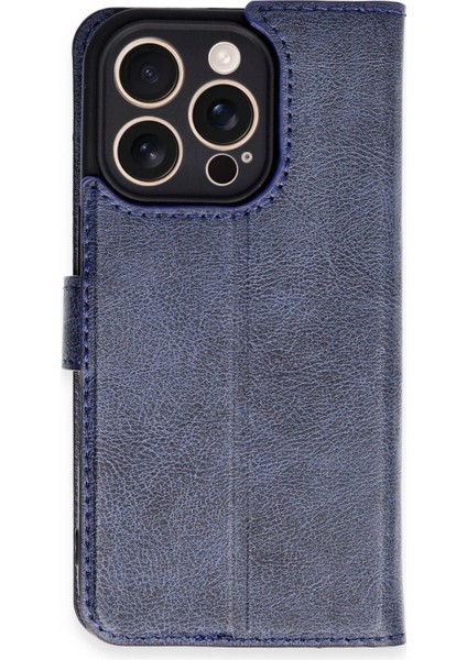 iPhone 16 Pro Kılıf Trend S Plus Kapaklı Kılıf - Lacivert - NFND2620-1584