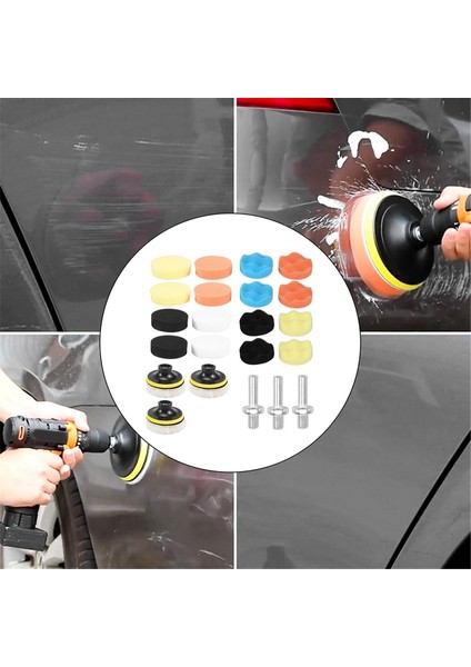 25 Paket 3 Inç Parlatma Pedleri M10 Matkap Adaptörü ile Bileşik (Yurt Dışından) fiyatları