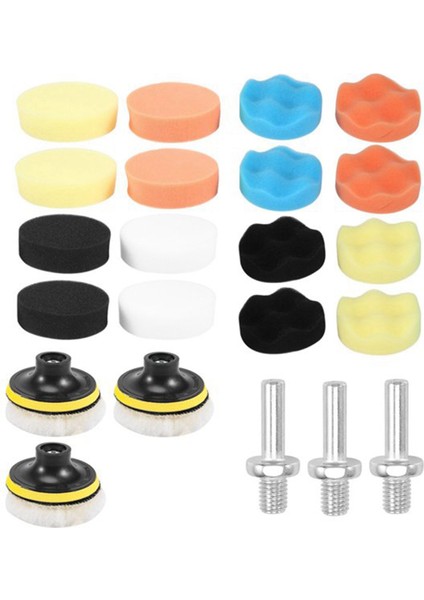25 Paket 3 Inç Parlatma Pedleri M10 Matkap Adaptörü ile Bileşik (Yurt Dışından) modelleri