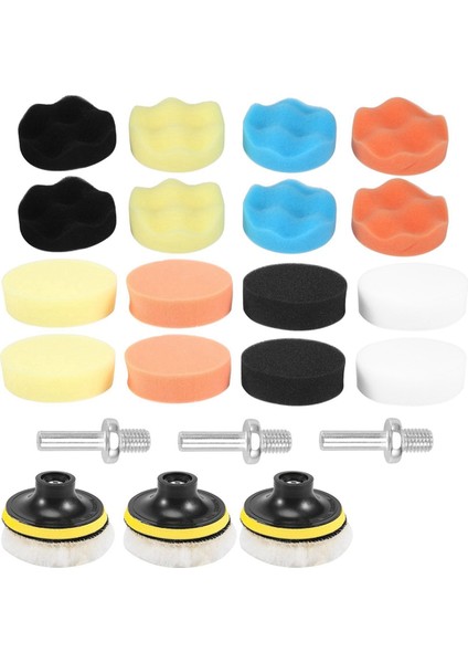 25 Paket 3 Inç Parlatma Pedleri M10 Matkap Adaptörü ile Bileşik (Yurt Dışından) fırsatları