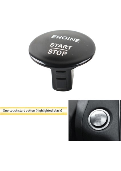 Araba Anahtarsız Çalıştırma ve Durdurma Tek Düğme Siyah (Yurt Dışından)