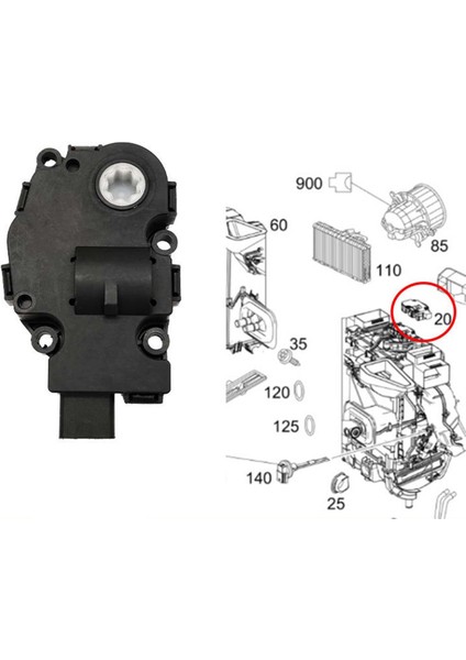 Araba Hvac Hava Kapısı Aktüatörü Buharlaştırıcı Motoru - (Yurt Dışından)