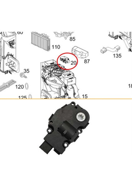 Araba Hvac Hava Kapısı Aktüatörü Buharlaştırıcı Motoru - (Yurt Dışından) modelleri