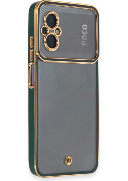 Xiaomi Poco M5 Kılıf Liva Lens Silikon - Yeşil - NFND4276-3273