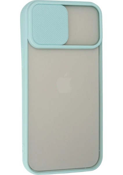 iPhone 13 Pro Max Kılıf Palm Buzlu Kamera Sürgülü Silikon - Turkuaz - NFND1019-6830 fiyatları