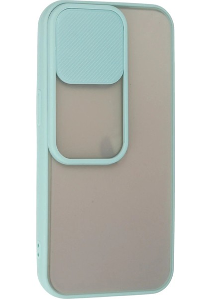 iPhone 13 Pro Kılıf Palm Buzlu Kamera Sürgülü Silikon - Turkuaz - NFND1746-8444 fiyatları