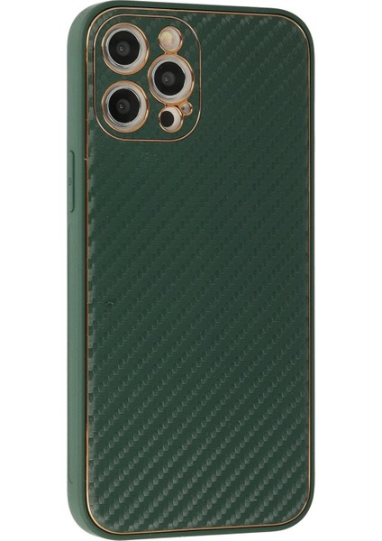 iPhone 12 Pro Kılıf Coco Karbon Silikon - Yeşil - NFND3613-3424