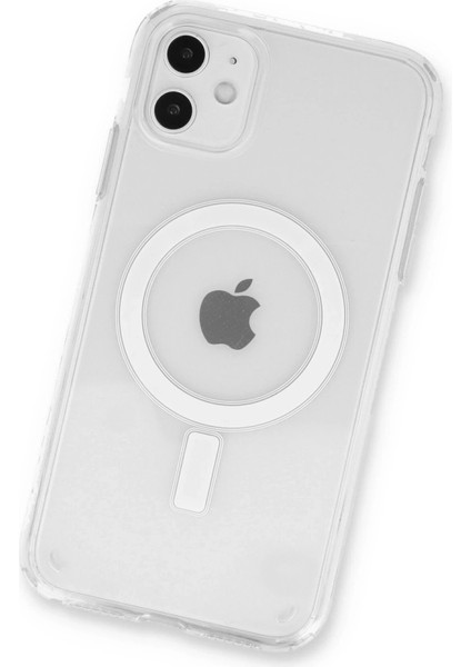 iPhone 11 Kılıf Pc Real Magsafe Kapak - Şeffaf - NFND4227-2612