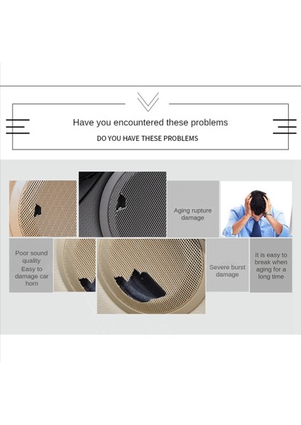 Araba Ön Arka Kapı Hoparlör Kapağı Ses Korna Kılıfı Bej (Yurt Dışından)