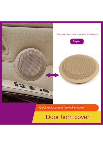 Araba Ön Arka Kapı Hoparlör Kapağı Ses Korna Kılıfı Bej (Yurt Dışından) indirimleri