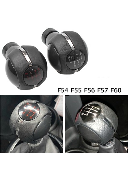 Siyah+Kırmızı Vites Topuzu 6 Hız F54 F55 F56 F57 Için (Yurt Dışından)