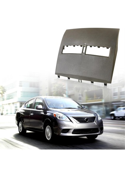 Araba Ön Üst Üst Orta Gösterge Paneli Havalandırma Menfezi Trim Çerçevesi Gri (Yurt Dışından)