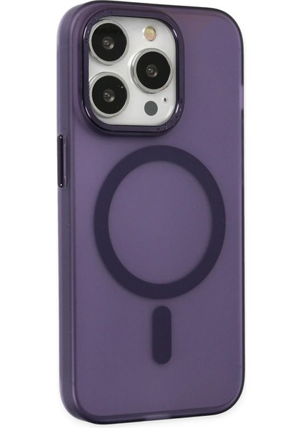 iPhone 14 Pro Kılıf Lodos Magneticsafe Mat Kapak - Mor - NFND9118-7247