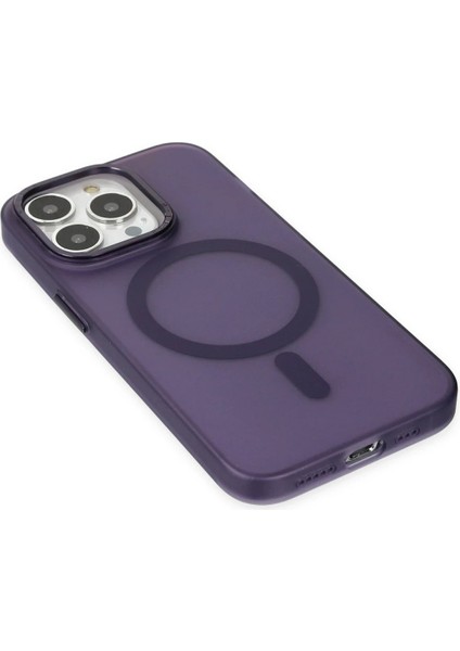 iPhone 14 Pro Kılıf Lodos Magneticsafe Mat Kapak - Mor - NFND9118-7247