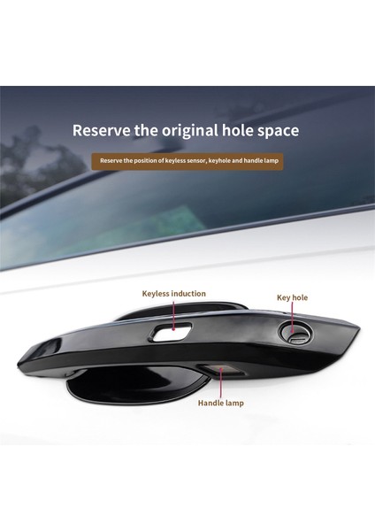 A4L 2017-2022 Için Siyah Dış Kapı Kolları Kapak Döşemesi (Yurt Dışından)