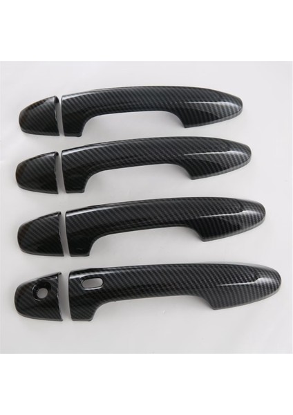 Abs Karbon Fiber Araba Kapı Kolu Kapağı Döşeme Tek Delik (Yurt Dışından)