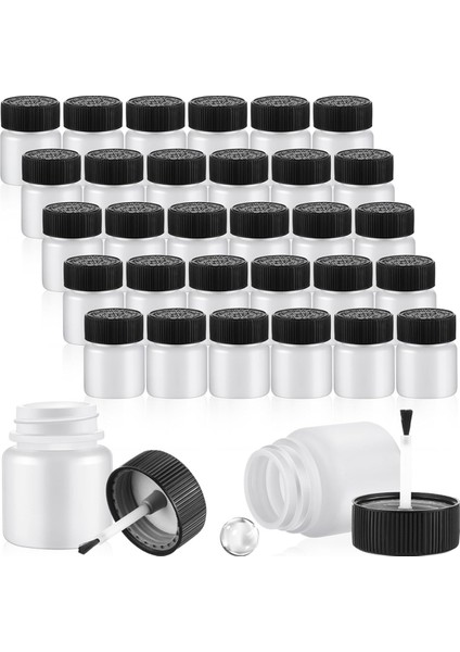 60 Adet Rötuş Boyası Şişesi 30 ml Boş Rötuş Boyası Kabı (Yurt Dışından)