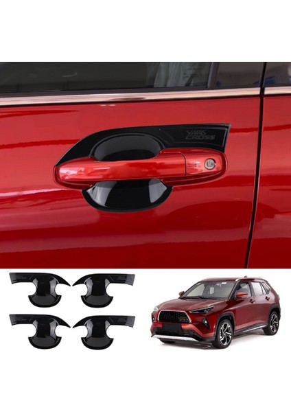 Parlak Siyah Araba Dış Kapı Kolu Kase Kapağı Trim Sticker (Yurt Dışından) fırsatları