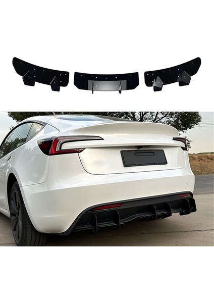 Model 3 2023+ Için Araba Arka Tampon Difüzör Spoyler Dudak (Yurt Dışından) modelleri