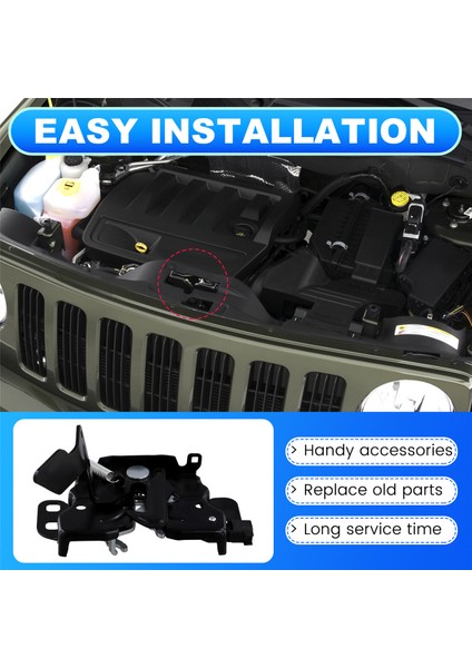 68261145AA Araba Kaput Mandalı Kilidi Compass 2010-2014 Patriot Için Uygun (Yurt Dışından) fırsatları