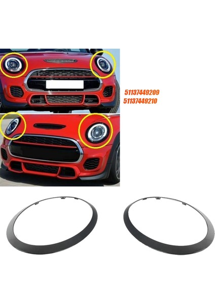 1 Çift Ön Far Trim Halkası F55 F56 F57 2015-2017 (Yurt Dışından)