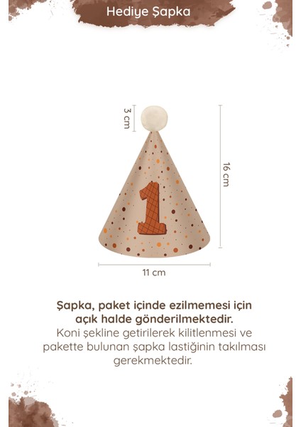 Minimal Boho Temalı 1 Yaş Doğum Günü Parti Seti (Banner, 7'li Balon, Pasta Süsü) fırsatları