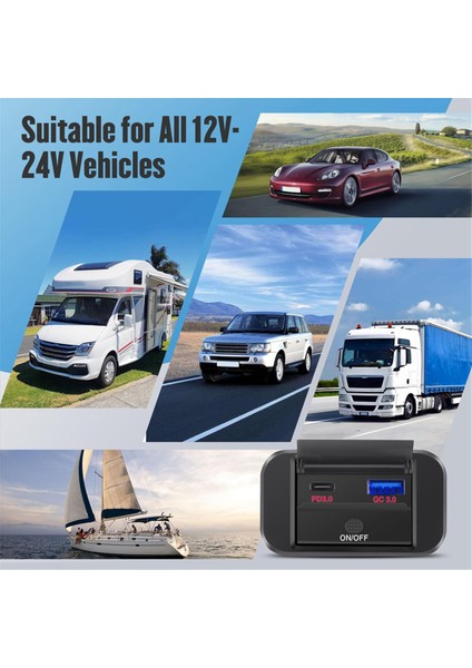 Çift USB C Şarj Soketi Araç Şarj Cihazı Qc3.0 USB Pd Tip C (Yurt Dışından) fırsatları