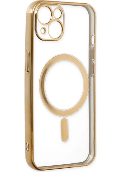 iPhone 14 Plus Kılıf Magneticsafe Lazer Silikon - Gold - NFND5884-9391 fırsatları