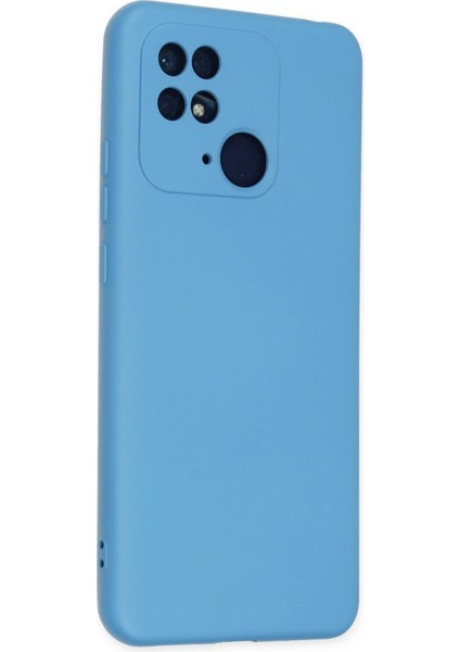 Xiaomi Redmi 10C Kılıf Nano Içi Kadife Silikon - Mavi - NFND1905-7838