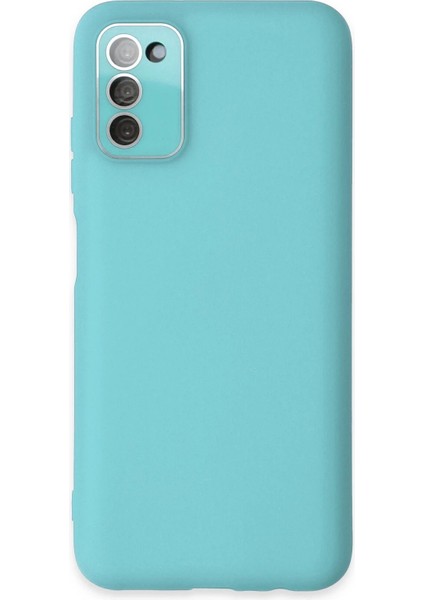 Samsung Galaxy A03S Kılıf Lansman Glass Kapak - Turkuaz - NFND1179-3472