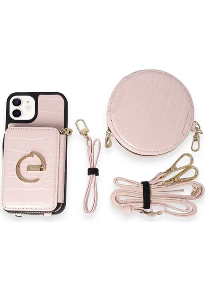 iPhone 11 Kılıf Ermes Kapak - Pembe - NFND4359-8507
