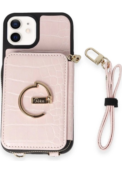 iPhone 11 Kılıf Ermes Kapak - Pembe - NFND4359-8507