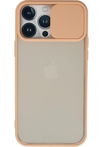 iPhone 13 Pro Max Kılıf Palm Buzlu Kamera Sürgülü Silikon - Pembe - NFND9404-7064