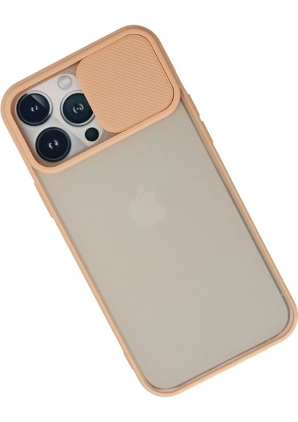 iPhone 13 Pro Max Kılıf Palm Buzlu Kamera Sürgülü Silikon - Pembe - NFND9404-7064