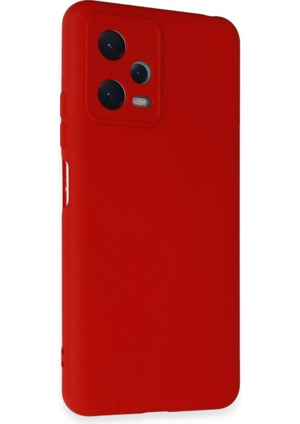 Xiaomi Redmi Note 12 5g Kılıf Nano Içi Kadife Silikon - Kırmızı - NFND6885-7202